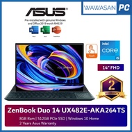 Asus ZenBook Duo 14 UX482E-AKA264TS 14 inch FHD Touch Laptop Celestial Blue | i5, 8GB, 512GB SSD, Intel | Win10 | MSO HS