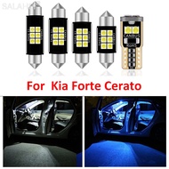 8Pcs Car Interior Reading Light LED T10 31MM 39MM Bulbs Kit For 2009-2016 Kia Forte Cerato Map Dome 