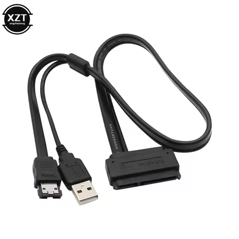 HOT 2 in 1 Hard Disk Drive SATA 22Pin to eSATA Data USB Powered Cable Adapter 50cm Use for HDD 2.5" 