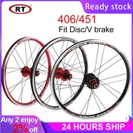 RT 406/451 Bicycle Wheel Set 20 Inch Bike Wheelset 74/130 100/135 Fodling Bicycle Wheelset Cycling P