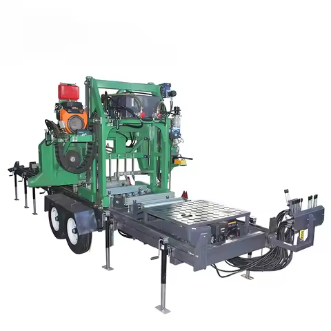 Portable Sawmill Machine Mobile Wood Cutting Band Sawmill Diesel Electric Horizontal Sawmill with Tr