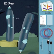 3D Pen for Kids USB Rechargeable 3D Printer Set  Low Temperature Wireless 3D Printing Pen Doodle Art