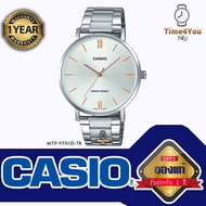 ของแท้100% นาฬิกา คาสิโอ CASIO รุ่น MTP-VT01D-7B นาฬิกาข้อมือ นาฬิกาผู้ชาย สายสแตนเลส ประกัน1ปี ร้าน Time4You T4U