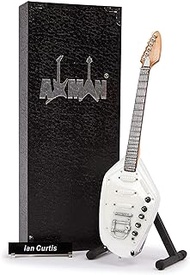 AXMAN Ian Curtis Miniature Guitar Replica Music Gifts Handmade 1/4 Scale - Includes Display Box, Nam