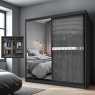 Wardrobe sliding door anti bounce cabinet clothes 8 feet x 8 feet/wardrobe/fast shipping/in stock