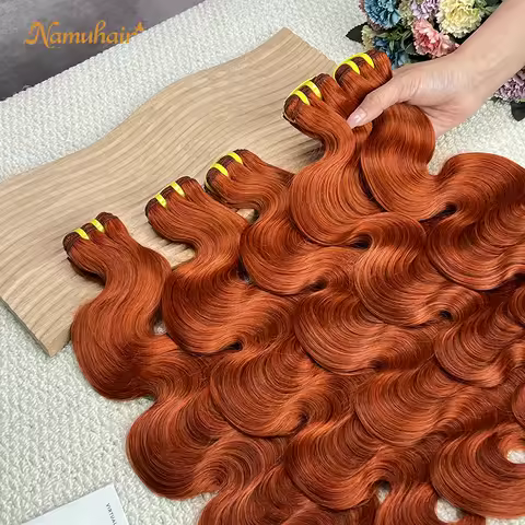 Ginger Orange Bundles Human Hair Body Wave 20 22 24 Inch Unprocessed Virgin Hair 3 4 Human Hair Exte