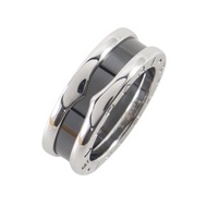 【日本直郵】寶格麗 BVLGARI Save the Children 7.5號 戒指 銀 925 x 黑色陶瓷 約 5.9g 女士 【二手】