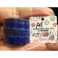 a Set Natural Afghanistan Sprinkled Gold Lapis Lazuli Wrench Ring Plate Finger Jewelry Gem