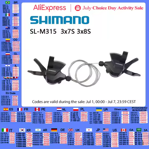 SHIMANO Altus SL-M315 Shifter 3x7 3x8 Speed MTB Mountain Bike Shift Lever Transmission Trigger Set