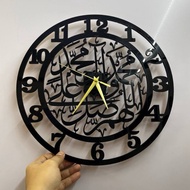 jam dinding selawat 30x30cm material acrylic