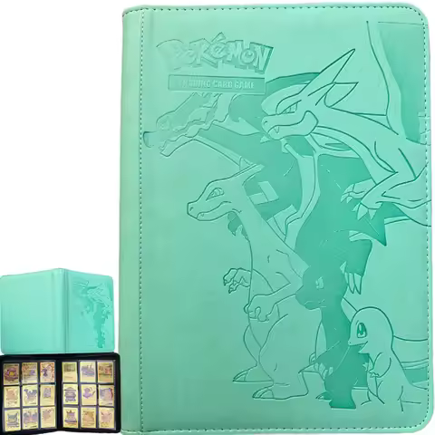 Card Binder with 9 Pocket Trading Card Album Display Binder Loading Pocket Holder for Pokemon PTCG T