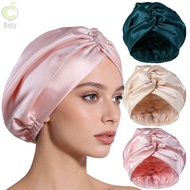 ROLY Silk Satin Hair Bonnet, Satin Fabric Breathable Mulberry Silk Wrap, Premium Adjustable Smooth L