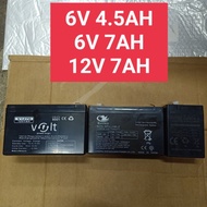 Kids Rechargeable 6V4.5AH 6V7AH 12V7AH Electric Motor Electric Car Battery Bateri Motor Elektrik Kan