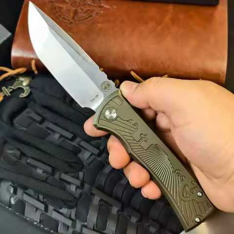 Liei Store Pro-Tech Chaves Redencion 229 Folding Knife 3.35" S35VN Blade, Aluminum Handles