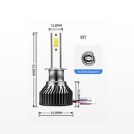 1PC H1 H4 H7 H11 Motorcycle LED Headlight 35W 6000K White Lamp Fog Lights COB Led Bulbs Front Light 