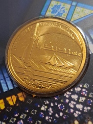 2015 Malaysia Jubli Emas Masjid Negara Commemorative Coin Ringgit RM1 Coin Card