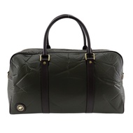 二手 Hunting World Boston 包，尼龍，卡其色，A4 尺寸，雙拉鍊，男女通用。