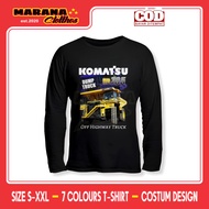 T-shirt Komatsu HD785-7 Dump Truck Heavy Equipment Operator Long Sleeve Distro T-shirt
