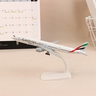 [MAKY] 20cm B777 UAE Emirates Airline Boeing 777 Aircraft Model Die-casting Alloy Metal Airplane Wit