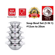 ZEBRA Soup Bowl Set (5 IN 1) #12cm to 20cm