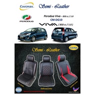 Coolmax - Semi Leather : Perodua Viva - 850cc / 1.0  ( Car Seat Cover full-set / Sarung Kusyen Keret