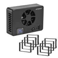 viviwins Andoer FS-06 Camera Cooling Fan External System with OLED Display 8pcs Mounting Adapter Pla