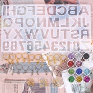 186pcs DIY Letter Alphabet Mold Kit Number Silicone Molds Resin Casting Set NEW