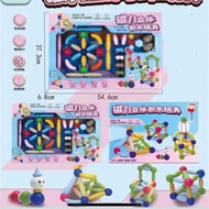[TM55]Mainan Edukasi Susun Magnet 3d / Mainan Anak Magnetik / Magnet Stick Balls / Magnetic Building