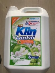 [4 LITER - 5 LITER - JERIGEN] SO KLIN LANTAI FRUITY APPLE - EKONOMI CAIR - CLING - NUVO HAND SOAP - 