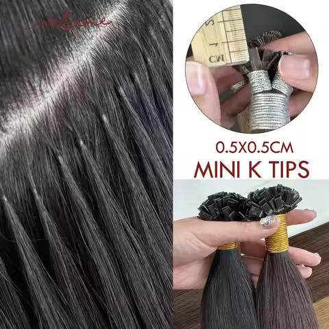 Loveline Mini K Tips Human Hair Extensions 100% Real Natural Virgin Remy Hair Black Blonde 15A Hot F