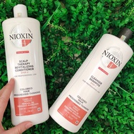 Nioxin 4 Conditioner Shampoo Set For Dyed Hair, Thin And Loss A Lot 1000ML