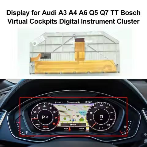 12.3" LCD Display for Audi A3 A4 A4L A5 A6 A6L A8L Q5 Q5L Q7 TT Bosch Virtual Cockpits Instrument Cl
