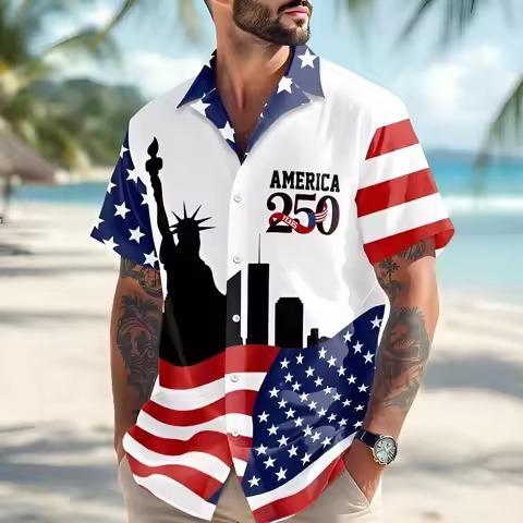 2026 250th Anniversary America Hawaiian Shirt 250 Years USA Independence Day Shirt 1776-2026 Clothin