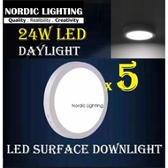 5 Bundle LED Surface Downlight White Frame Round 24w Surface downlight LED Panel Light (SDL-WF-24W-R