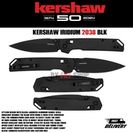 มีดพับ มีดพก มีดเดินป่า มีดพับ Kershaw Iridium DuraLock Folding Knife D2 Black PVD Blade Black Alumi