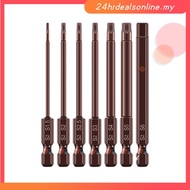 【HRDEAL】65mm H1.5-H6 Alloy Steel Magnetic Hex Head Screwdriver Bits Screw Driver Tools