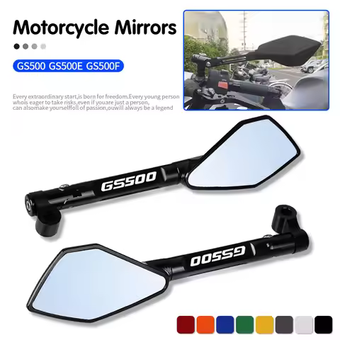 For SUZUKI GS500 1989-2008 GS500E 1994-1998 GS500F 2004-2008 2009 Motorcycle CNC Universal Rearview 