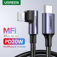 UGREEN PD 20W MFI USB C to Lightning Cable Nylon Braided USB-C to iPhone Lightning Cable Fast PD Charge &amp; Data Sync