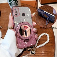 Case for Infinix Tecno Spark 6 Go Spark Go 2020 KE5j KE5k Clear Four Corners Thickening Plated Silic