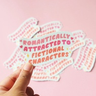 Romantically Attracted to Fictional Characters- Funny Manga/Manhwa Sticker-Waterproof Matte/Glossy