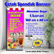 Spanduk Banner Aneka Minuman Segar Ukuran 160 x 60