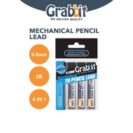 GRABBIT Mechanical Pencil Lead 2B 0.5mm [4 in 1]