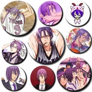 58mm Cartoon Character Murasakibara Atsushi Button Pin Anime Role Brooch Creative Badge for Backpack