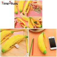 1/4Pcs Silicon Banana Coin Pencil Case Purse Bag Zip Wallet Pouch