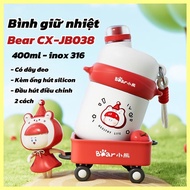 Bear CX-JB038 thermos bottle, 400ml capacity, 5-layer 316 stainless steel core, keeps warm and cold 