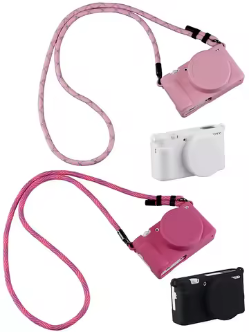 For Sony ZV-1 Camera Casing ZV1 Soft Silicone Jacket Messenger Bag Neck Hanging Portable Cute ZV-1 D