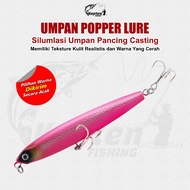 MERAH CaptainFishing Fishing Bait Small Fish Shape Bait HB203 Length 7.5cm/ 10g Treble Hook Pink Col