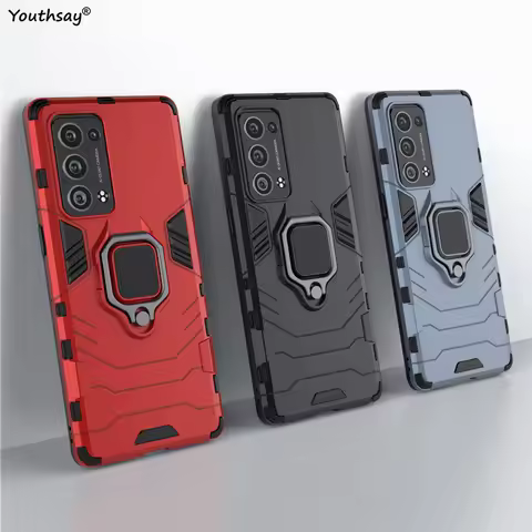 For OPPO Reno 6 Pro Plus Case Protective Case For OPPO Reno6 Pro Plus Cover Armor Shell Finger Ring 