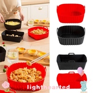 LIGHTHEARTED Oven Liner, Black Red with Handle Silicone Air Fryer Liners, Air Fryer Accessories for 