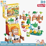 Feelo Happy Ranc 65pcs And Forest tree house 76pcs - building block - large brick
